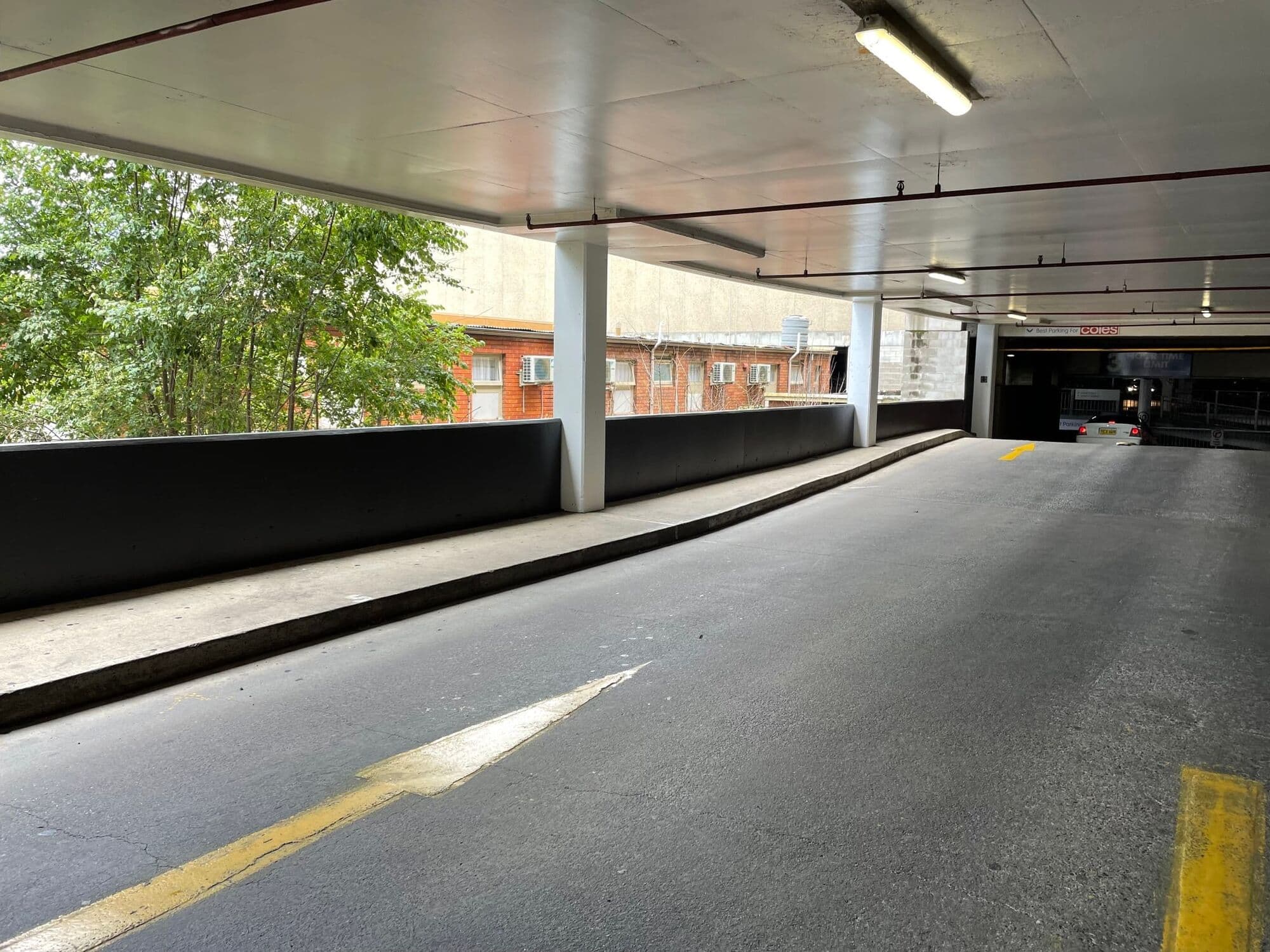 Car park ramp painted and line marked, Orange NSW