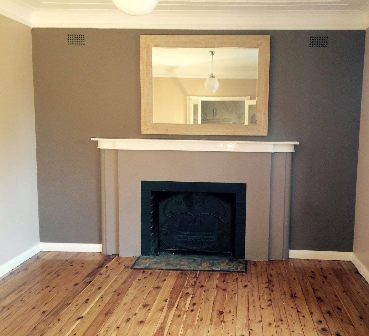 Heritage fireplace feature wall