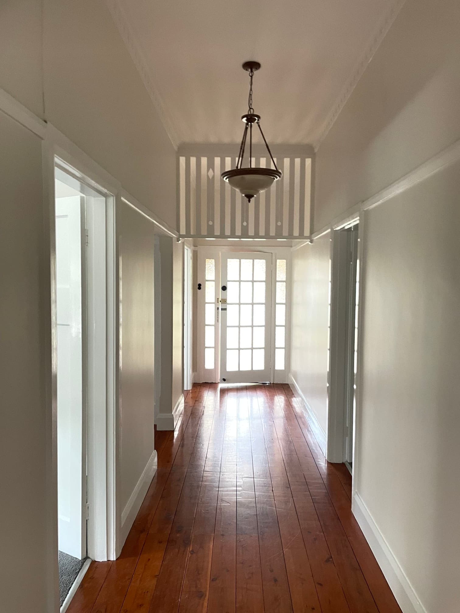 Heritage hallway with feature wall