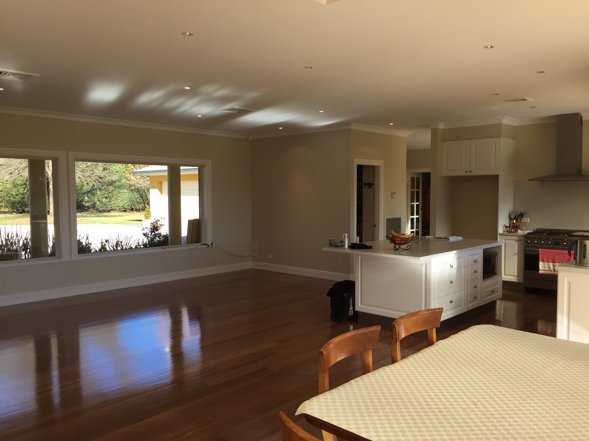 Open plan living and kitchen