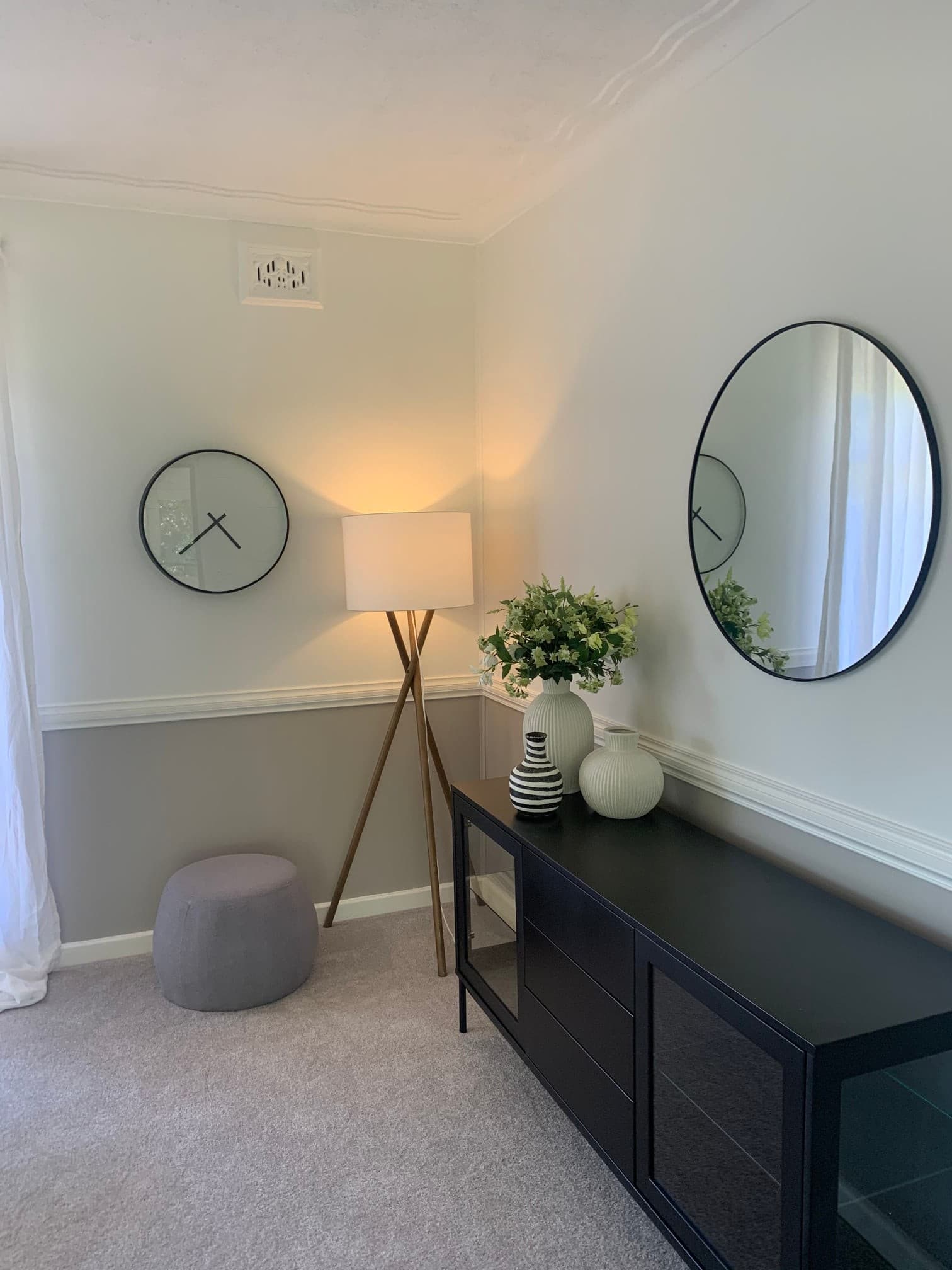 Interior with sage feature wall