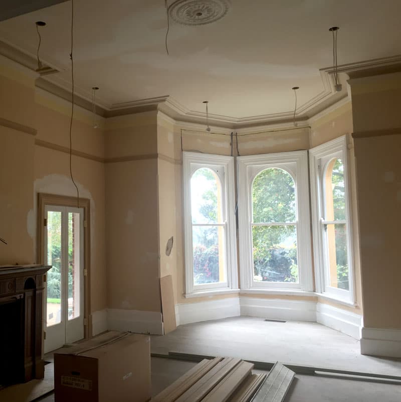 Heritage room bay windows in progress
