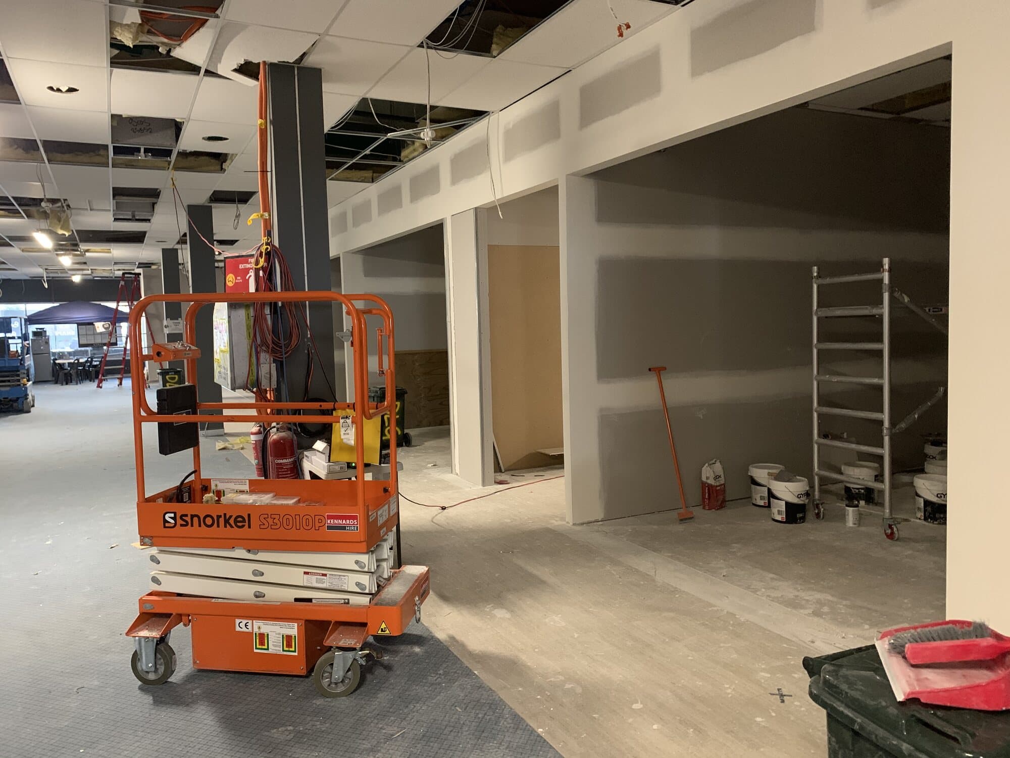 Retail interior fitout being repainted, Orange NSW