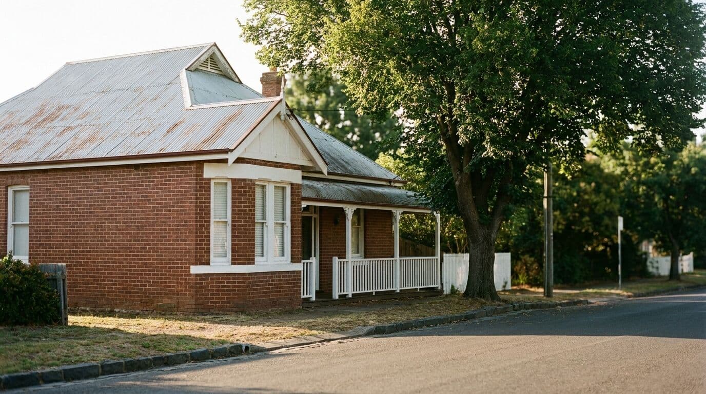 Heritage brick cottage on quiet village street