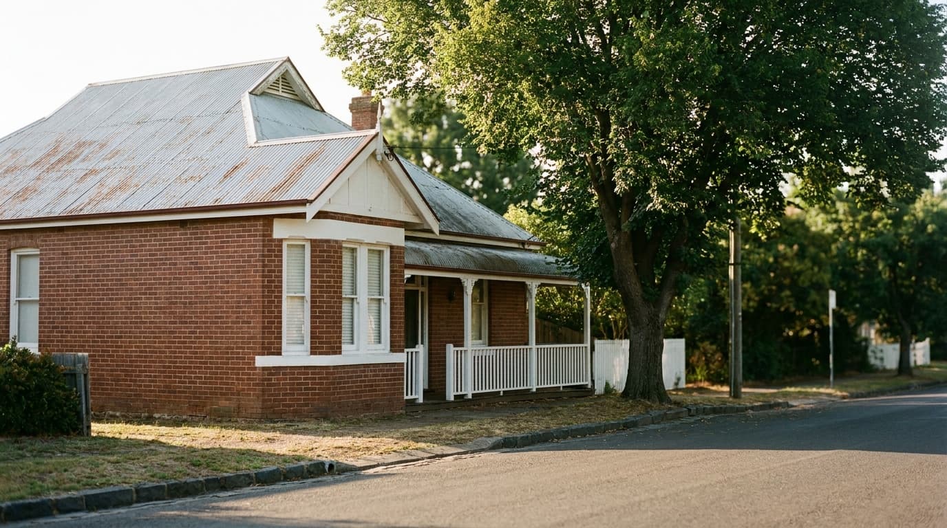Heritage brick cottage on quiet village street
