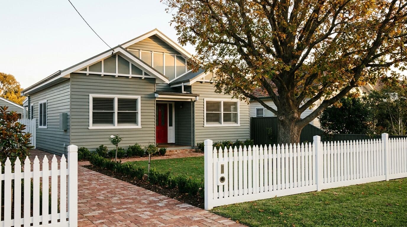 Freshly painted weatherboard home ready for market